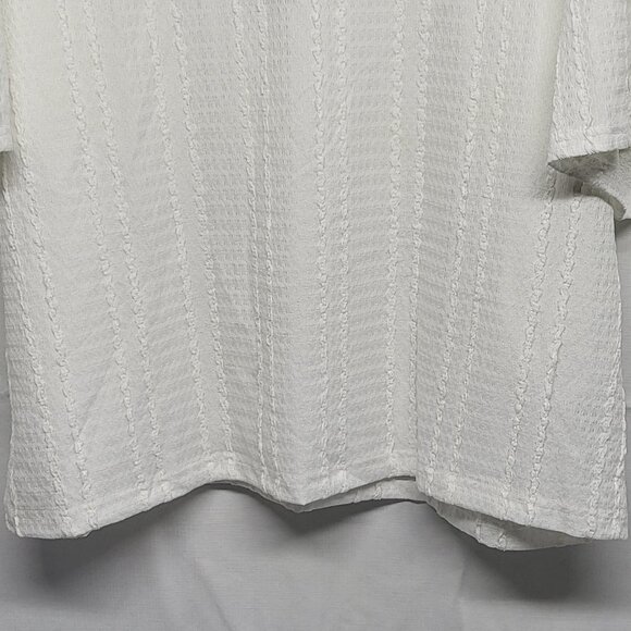 Nova Men T Shirt XXL Samuel Textured Boxy Short Sleeve White NWT - Picture 3 of 13